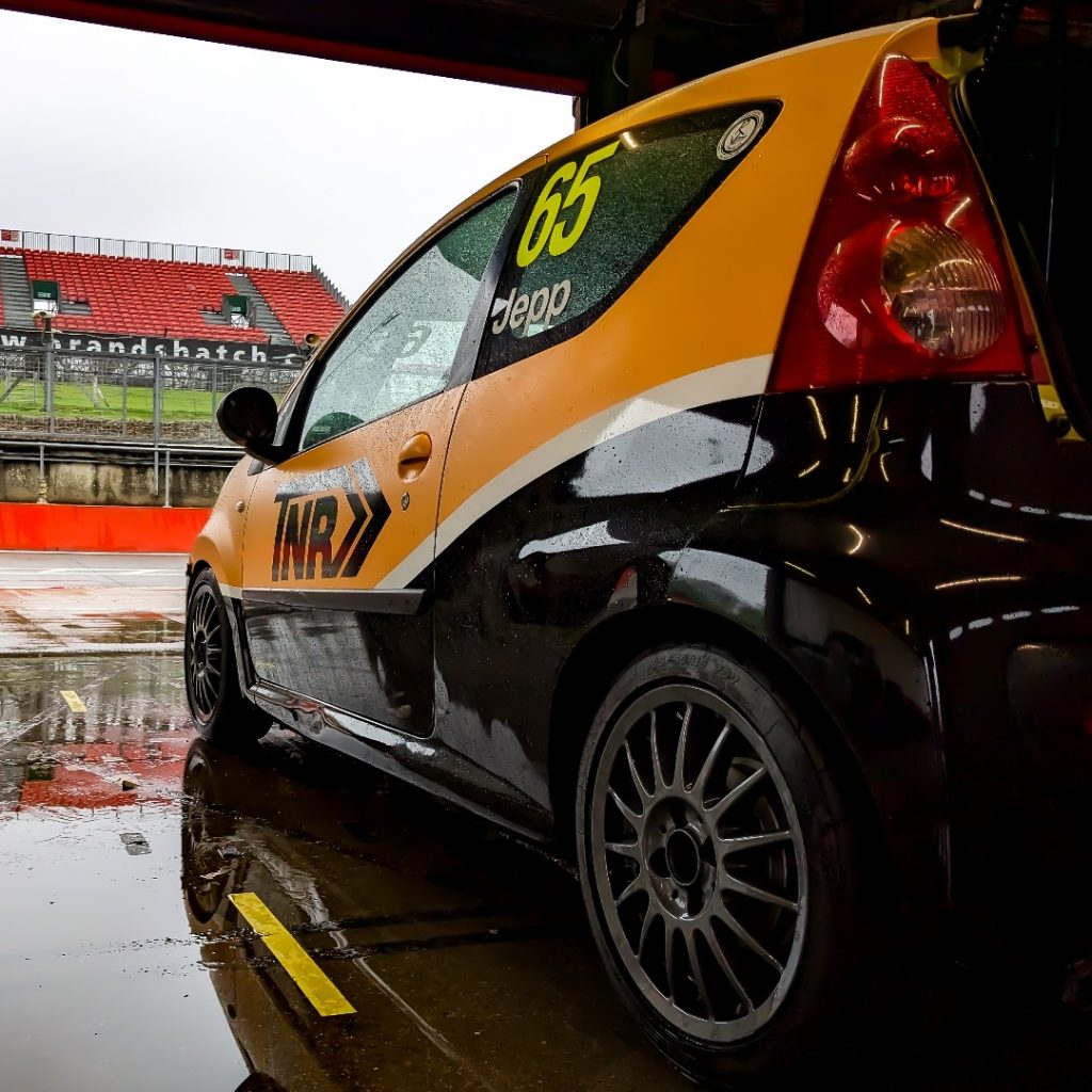 Team Northbrook Racing City Car Cup racer testing at Brands Hatch 2023