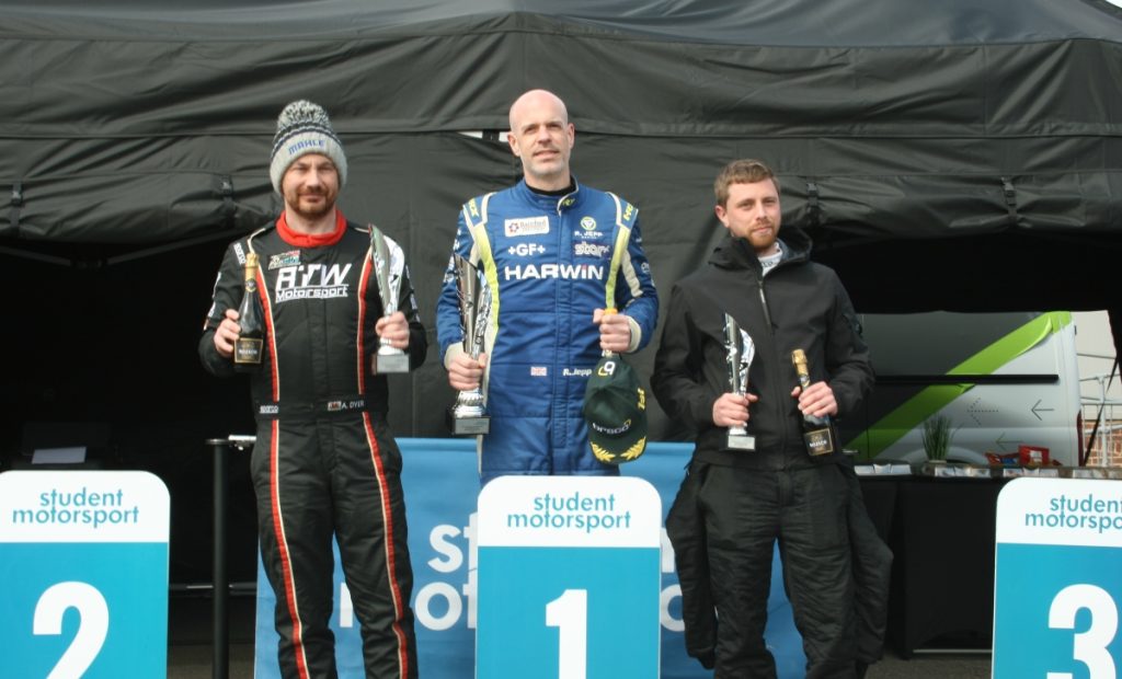 Podium-Race-Two-2-1-Andy-Lloyd.CR2_-1024x620 TNR / Jepp and BCR / Dyer Win As record SMo Competition Grid kicks off 2026 at Brands Hatch